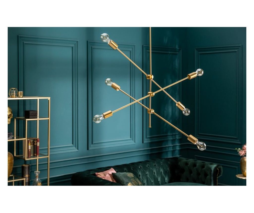 Vstyle Irresistible 287960 Lampă Suspendată, Aur, Negru, Metal 95x86x10 - 2