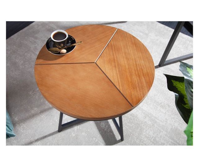 Pomoćni stolić, boja drva, crna