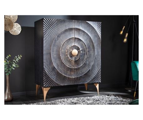 Komoda, crna, zlatna