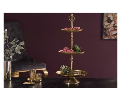 Комплект от 2 бр. Vstyle Irresistible 288249 поставки за торта с 3 нива, златист, алуминий 65x30x30