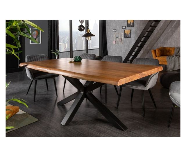 Blagovaonski stol, boja drva, crna