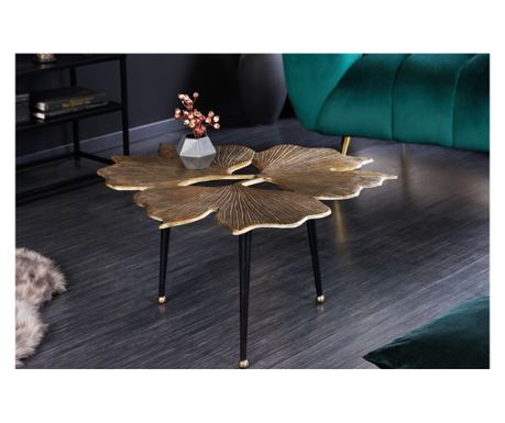 Klubska mizica, črna, zlata