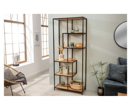 Vstyle Irresistible Polc 288427, fekete, fém 185x77x35