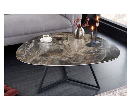 Klubska mizica, taupe in črna