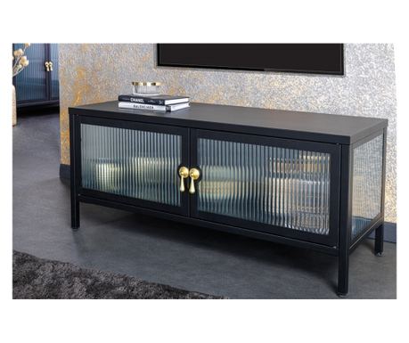 Βιτρίνα Vstyle Irresistible 289223, Μαύρο, Χρυσό 70x90x35