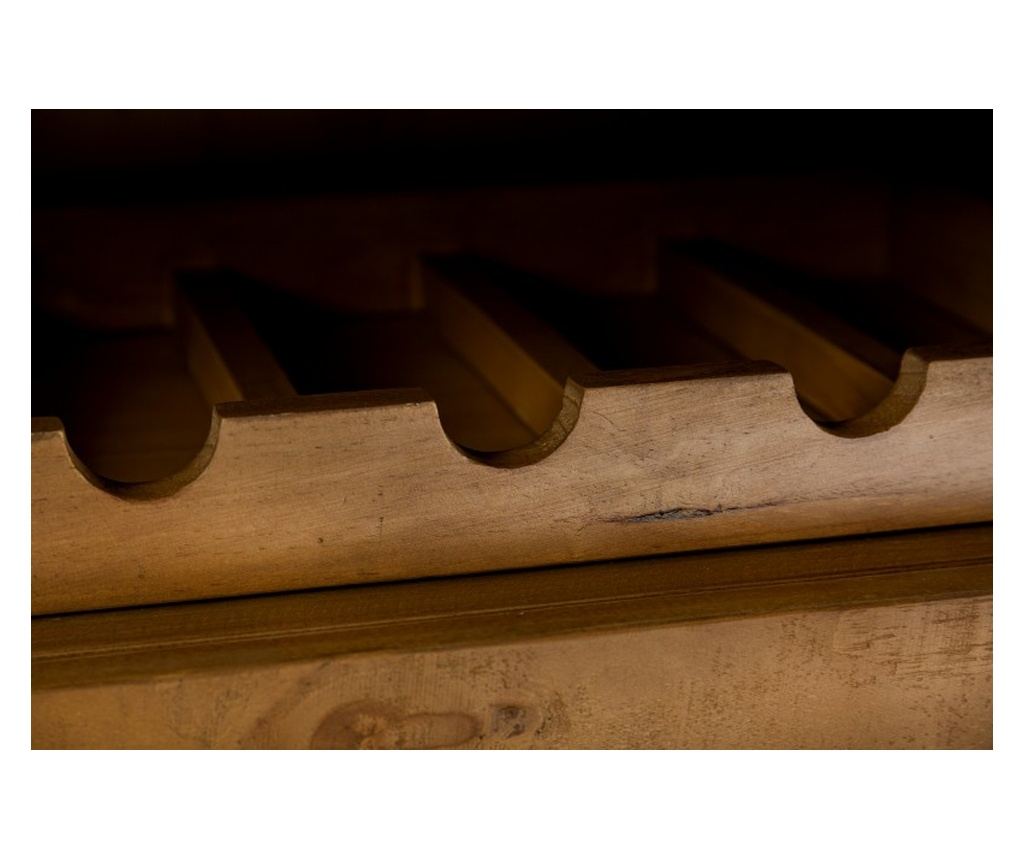 Predalnik Vstyle Irresistible 289276, Vintage rjava, črna, Recikliran borov les, Lakiran, Jeklo 76x195x45 - 4