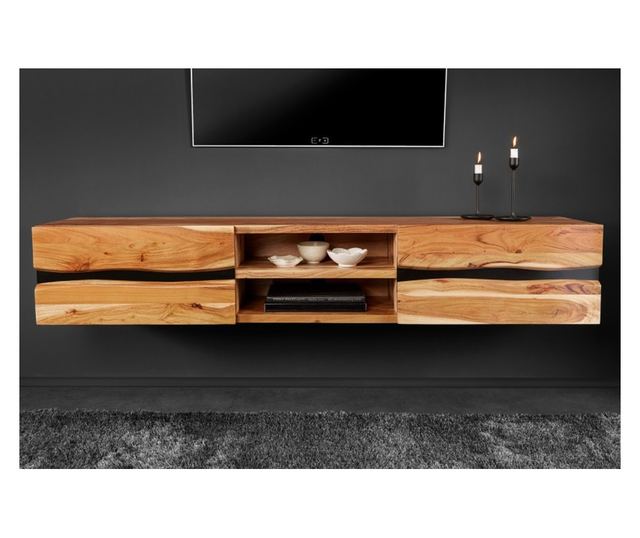 Suport TV, natural, negru