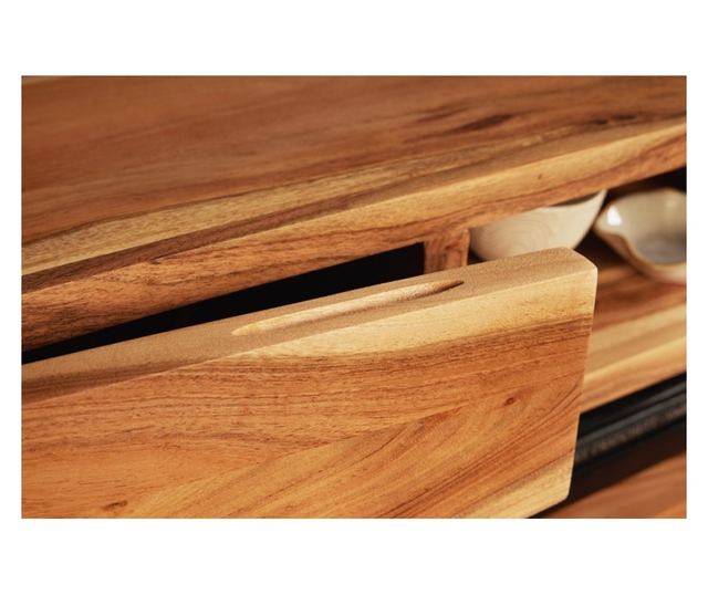 Suport TV, natural, negru