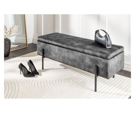 Vstyle Irresistible Αποθηκευτικός Πάγκος 289419, Γκρι, Μαύρο 47x100x35