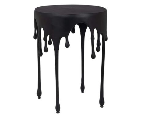 Coffee Table Laila, Richmond Interiors, Μαύρο, Αλουμίνιο
