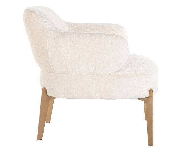 Venus Armchair White Chenille, Richmond Interiors, white, gold, bergen 900 white chenille