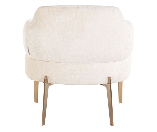 Venus Armchair White Chenille, Richmond Interiors, white, gold, bergen 900 white chenille