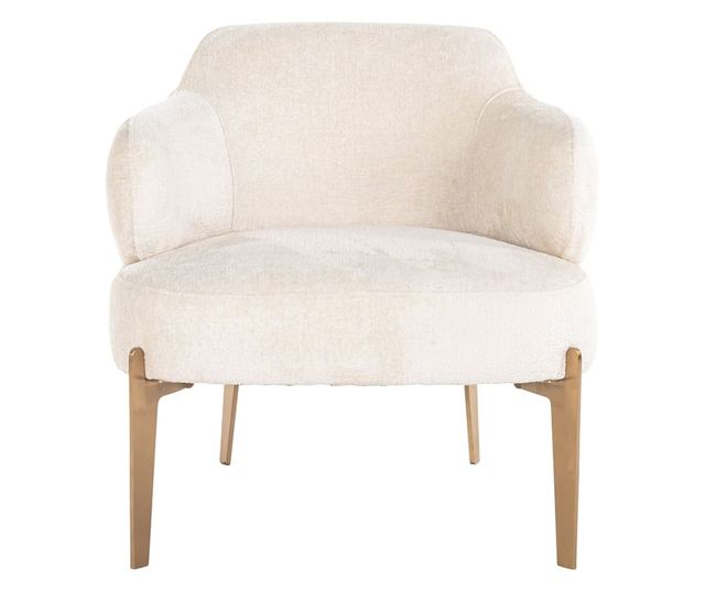 Venus Armchair White Chenille, Richmond Interiors, white, gold, bergen 900 white chenille