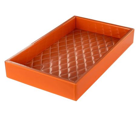 Poslužavnik Jelisa, Richmond Interiors, narančasta, MDF, reksen, staklo