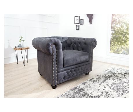 Vstyle Irresistible Armchair 286959, Siva, Mikrovlakna, Masivni les 70x85x105