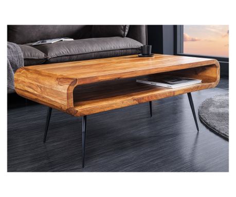 Stolić za kavu Vstyle Irresistible 289569, boja drva, crna, lakirano drvo šišama, premazani metal 40x50x90