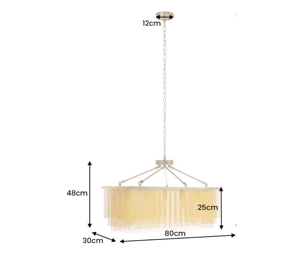 Lumină Suspendată, Culoare Alamă, Auriu - 8