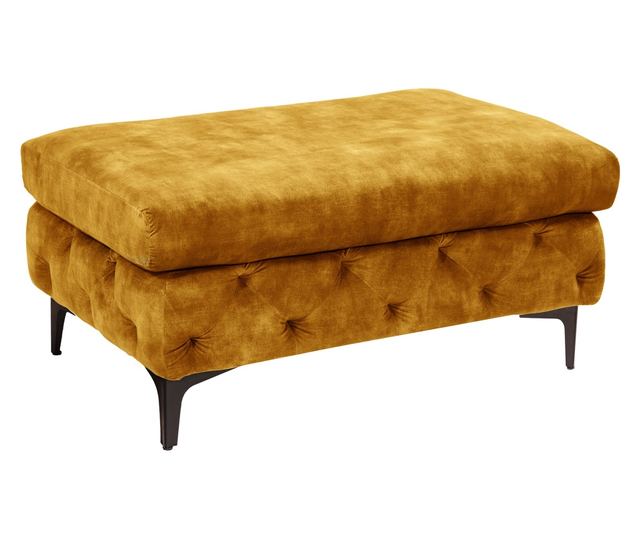 Ottoman, mustard yellow and black