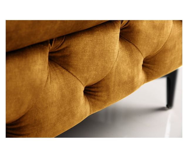 Ottoman, mustard yellow and black