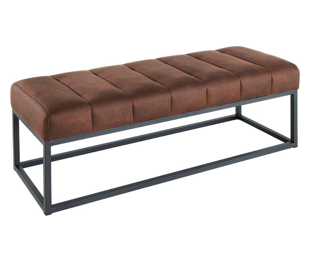 Vstyle Irresistible Lavica 289674, Antická hnedá, čierna, mikrovlákno, kov 40x40x108 - 2