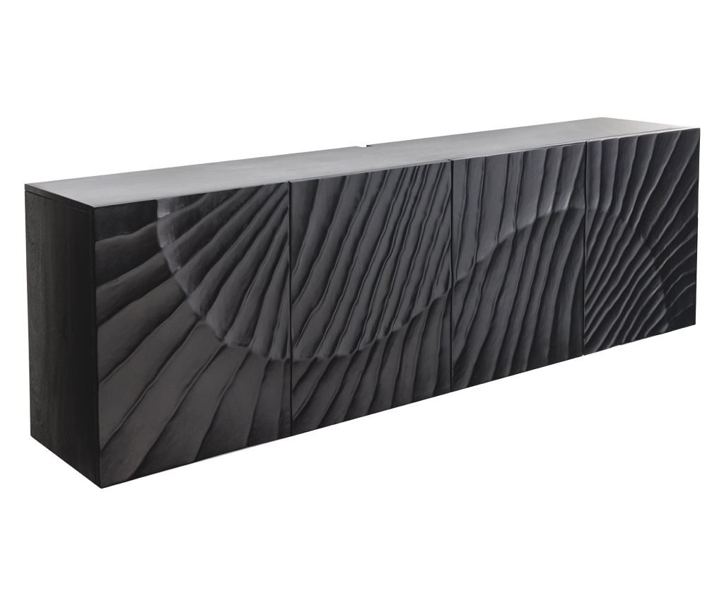 Comodă Vstyle Irresistible 289708, Negru, Lemn de Mango 58x38x177 - 2