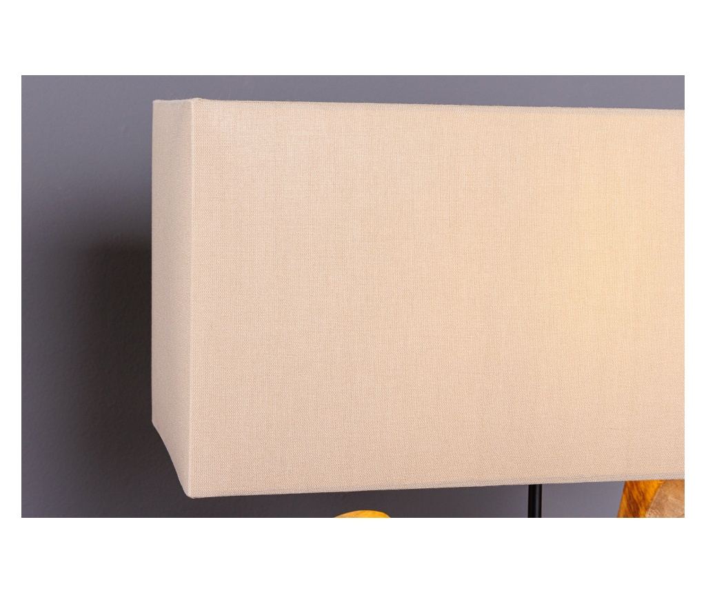 Lampă de masă Vstyle Irresistible 289750, Culoare Lemn, Negru, Bej, Teak, 65% In, 35% Poliester, Lemn 50x20x50 - 6