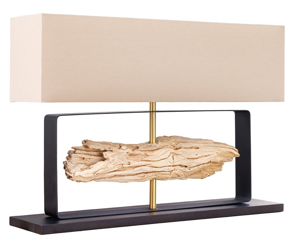 Lampă de masă Vstyle Irresistible 289754, Culoare Lemn, Auriu, Negru, Bej 62x20x80 - 2