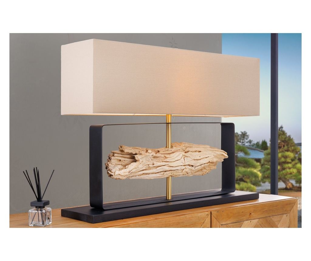 Lampă de masă Vstyle Irresistible 289754, Culoare Lemn, Auriu, Negru, Bej 62x20x80 - 3