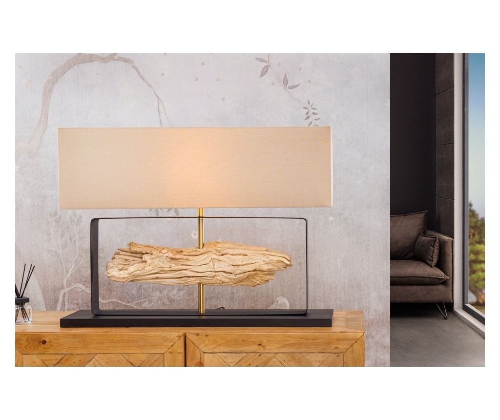 Lampă de masă Vstyle Irresistible 289754, Culoare Lemn, Auriu, Negru, Bej 62x20x80 - 4
