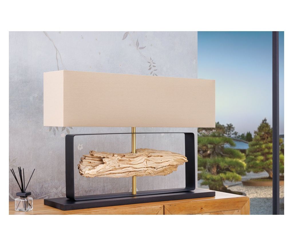 Lampă de masă Vstyle Irresistible 289754, Culoare Lemn, Auriu, Negru, Bej 62x20x80 - 5