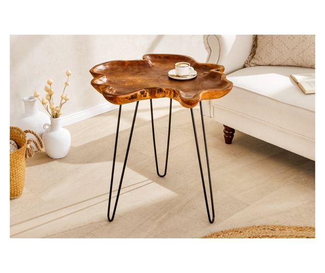 Pomoćni stolić, boja drva, crna