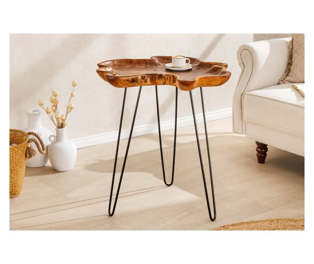 Pomoćni stolić, boja drva, crna