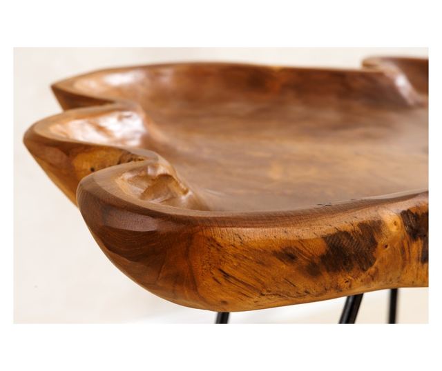 Pomoćni stolić, boja drva, crna