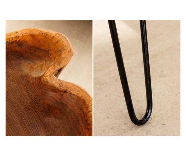 Pomoćni stolić, boja drva, crna