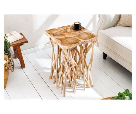 Pomoćni stolić Vstyle Irresistible 289762, boja drva, tikovina 60x40x40