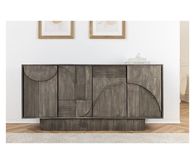 Comodă cu sertare, gri