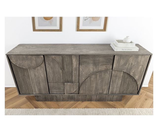 Comodă cu sertare, gri