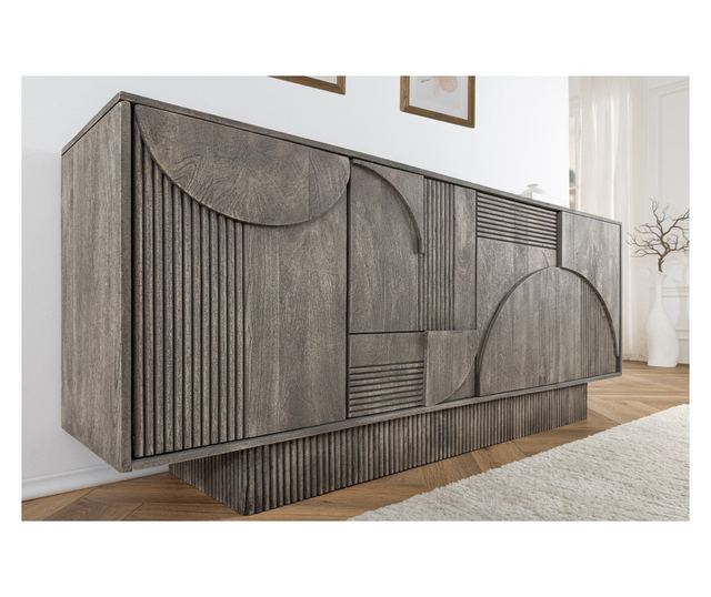 Comodă cu sertare, gri