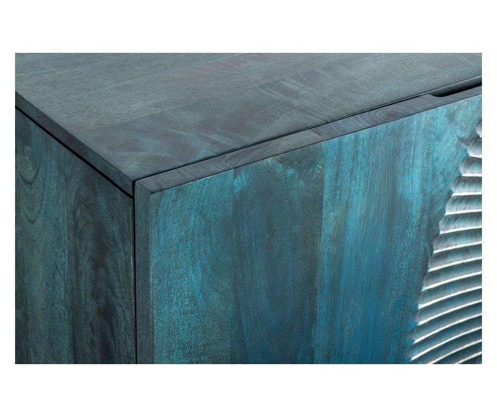 Vstyle Irresistible 289895 Komoda, tyrkysová modrá, zlatá, mangové drevo 76x39x177 - 5