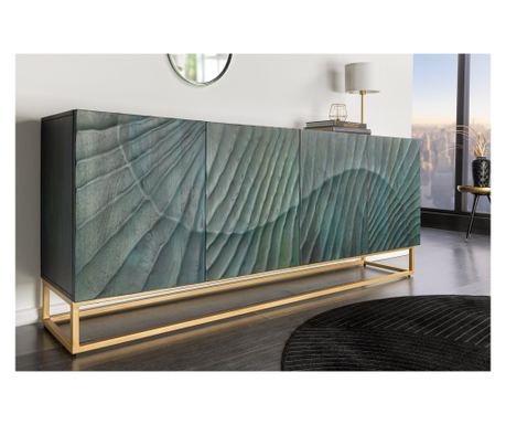 Komoda, tirkizno plava, zlatna