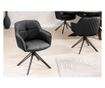 Set de 2 scaune pivotante, negre