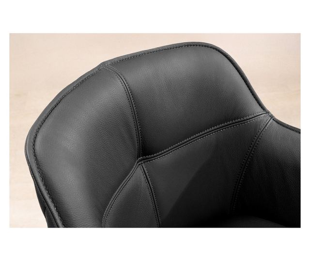 Set de 2 scaune pivotante, negre