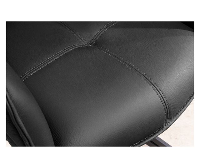 Set de 2 scaune pivotante, negre