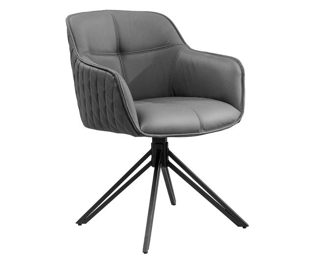 Set de 2 scaune pivotante, gri