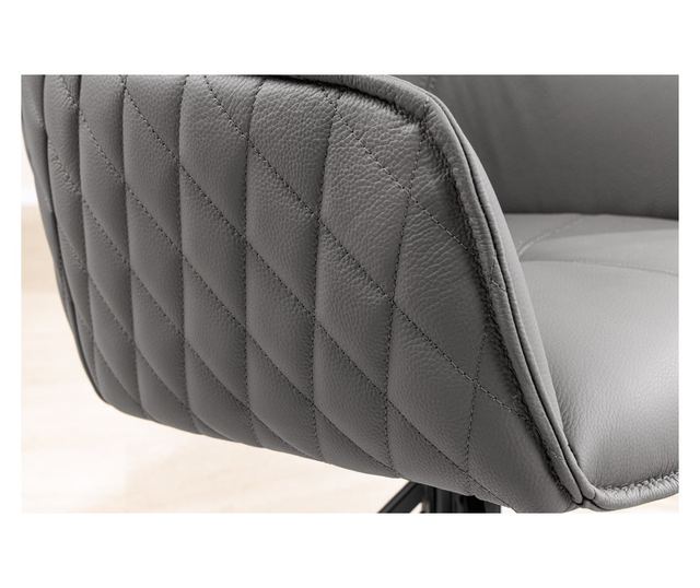 Set de 2 scaune pivotante, gri