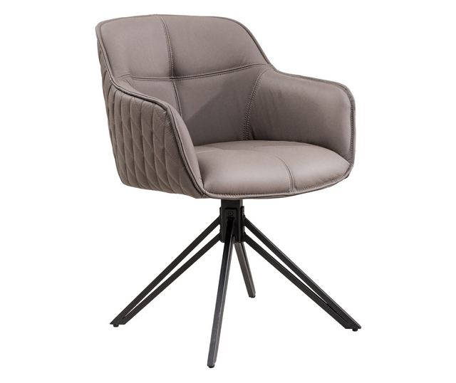 Set de 2 scaune pivotante, Taupe