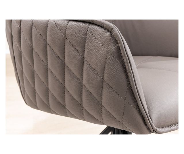 Set de 2 scaune pivotante, Taupe