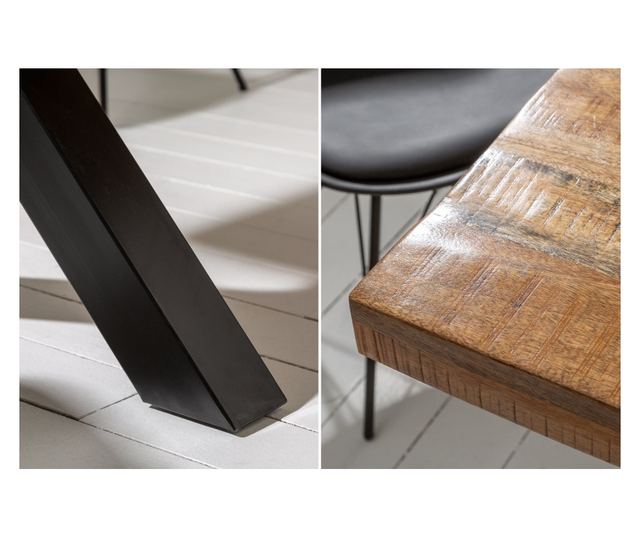 Blagovaonski stol, boja drva, crna