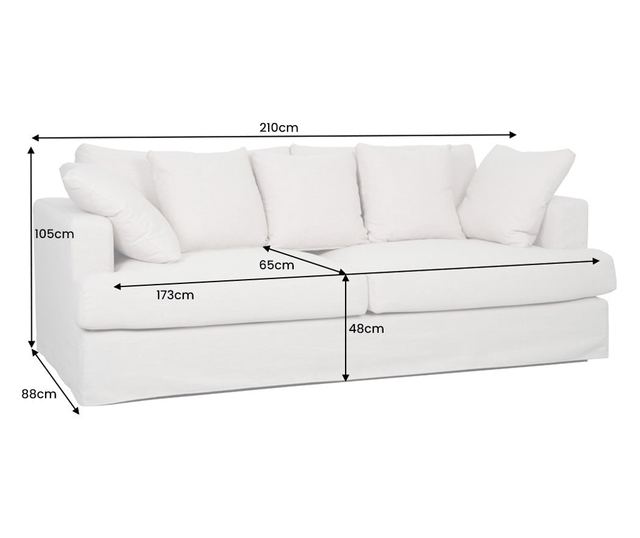 Třímístná pohovka, šedá