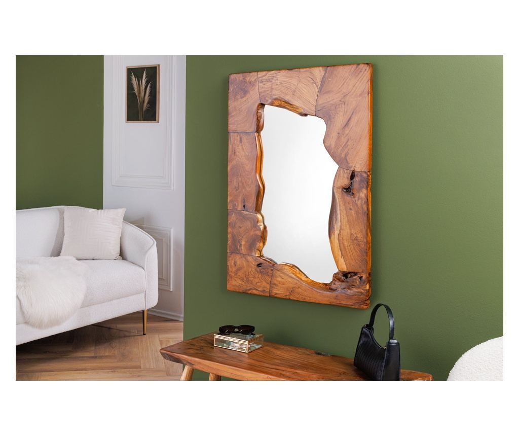 Oglindă Vstyle Irresistible 287955 din lemn, culoare Teak - 5